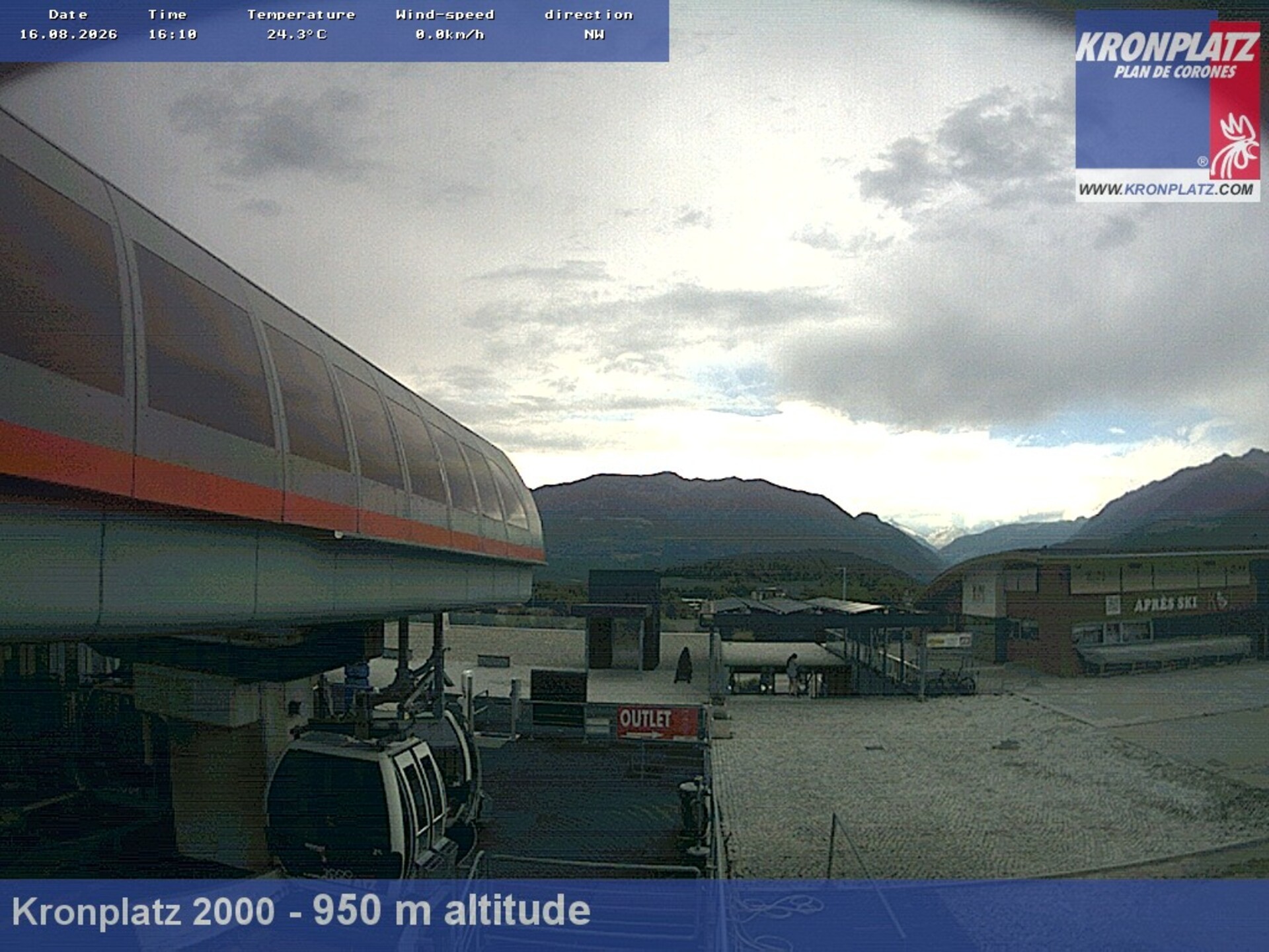 Archiv Foto Webcam Talstation Kronplatz I und II, Südtirol