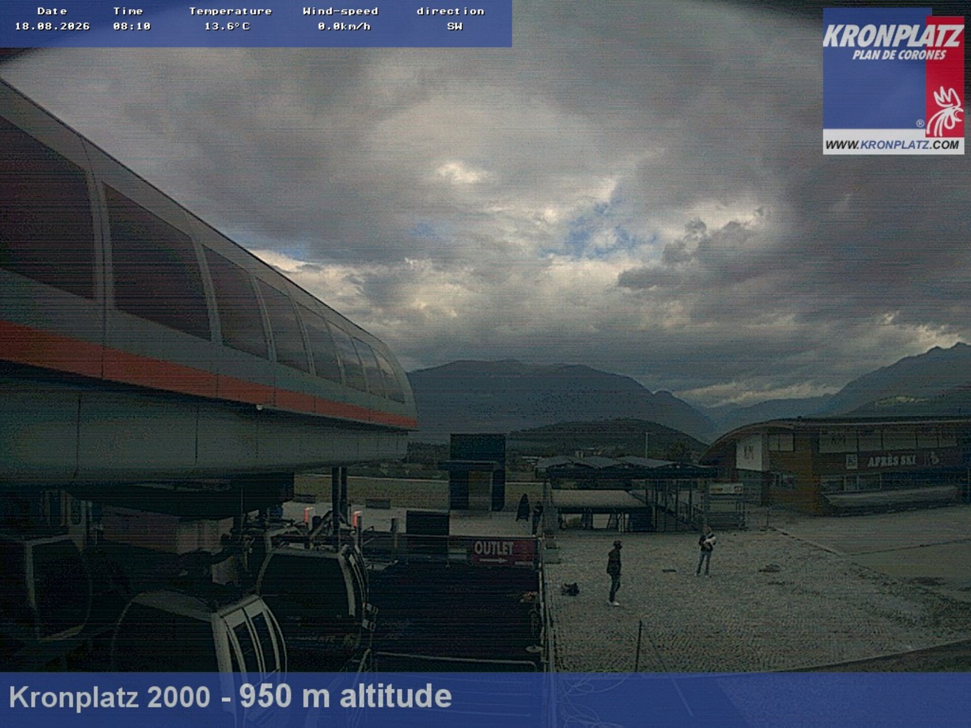 Archiv Foto Webcam Talstation Kronplatz I und II, Südtirol