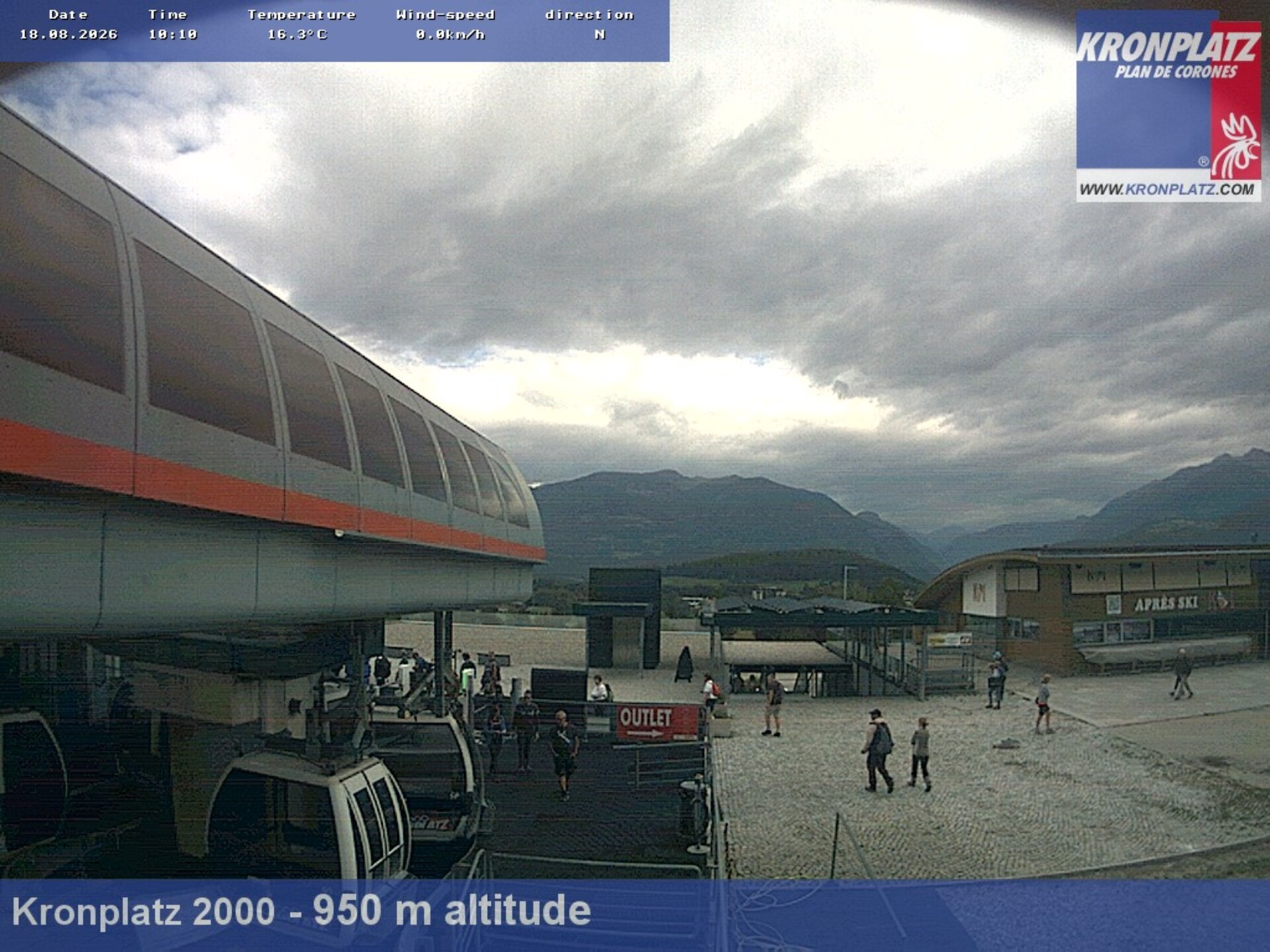 Archiv Foto Webcam Talstation Kronplatz I und II, Südtirol
