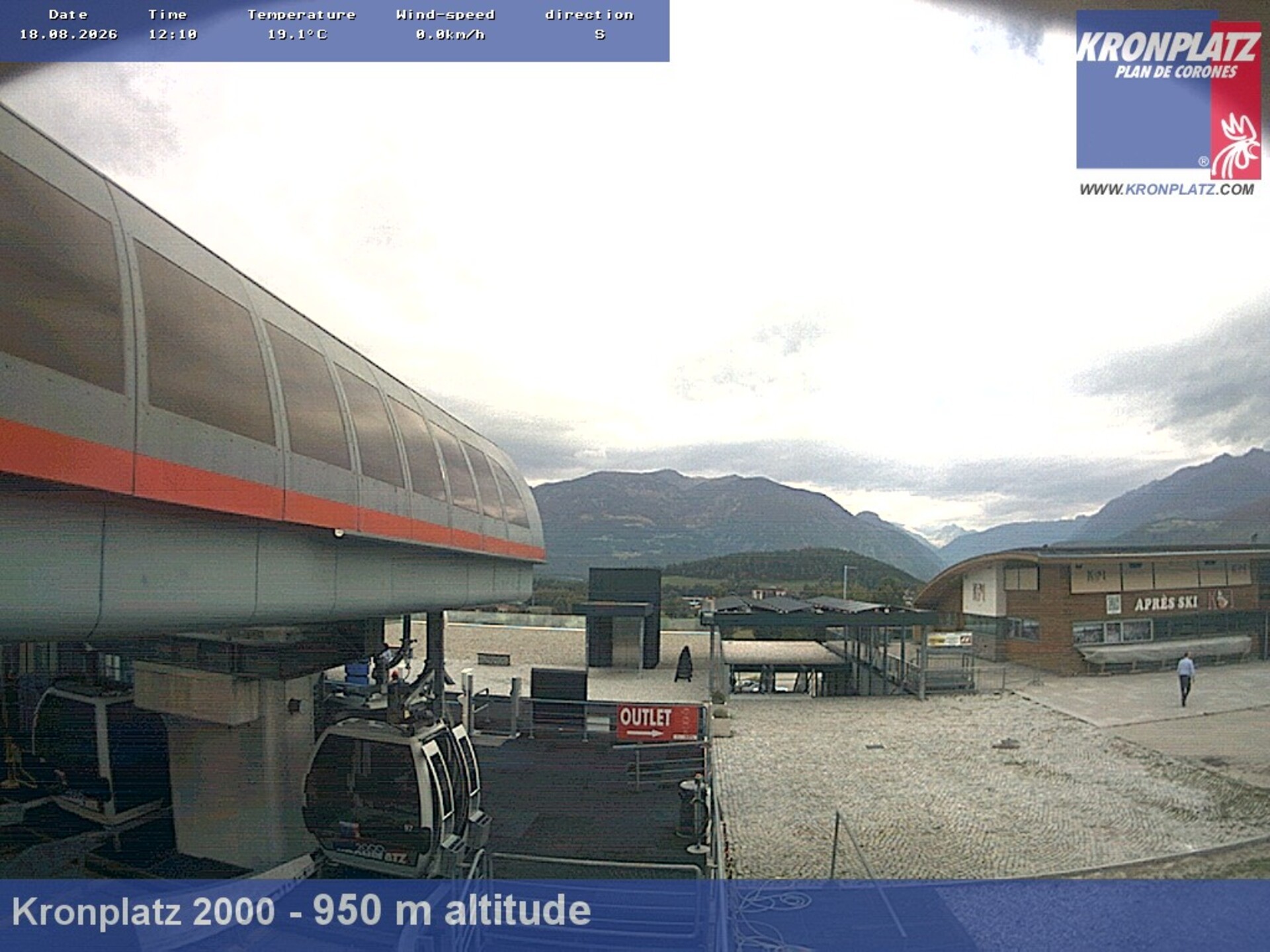 Archiv Foto Webcam Talstation Kronplatz I und II, Südtirol