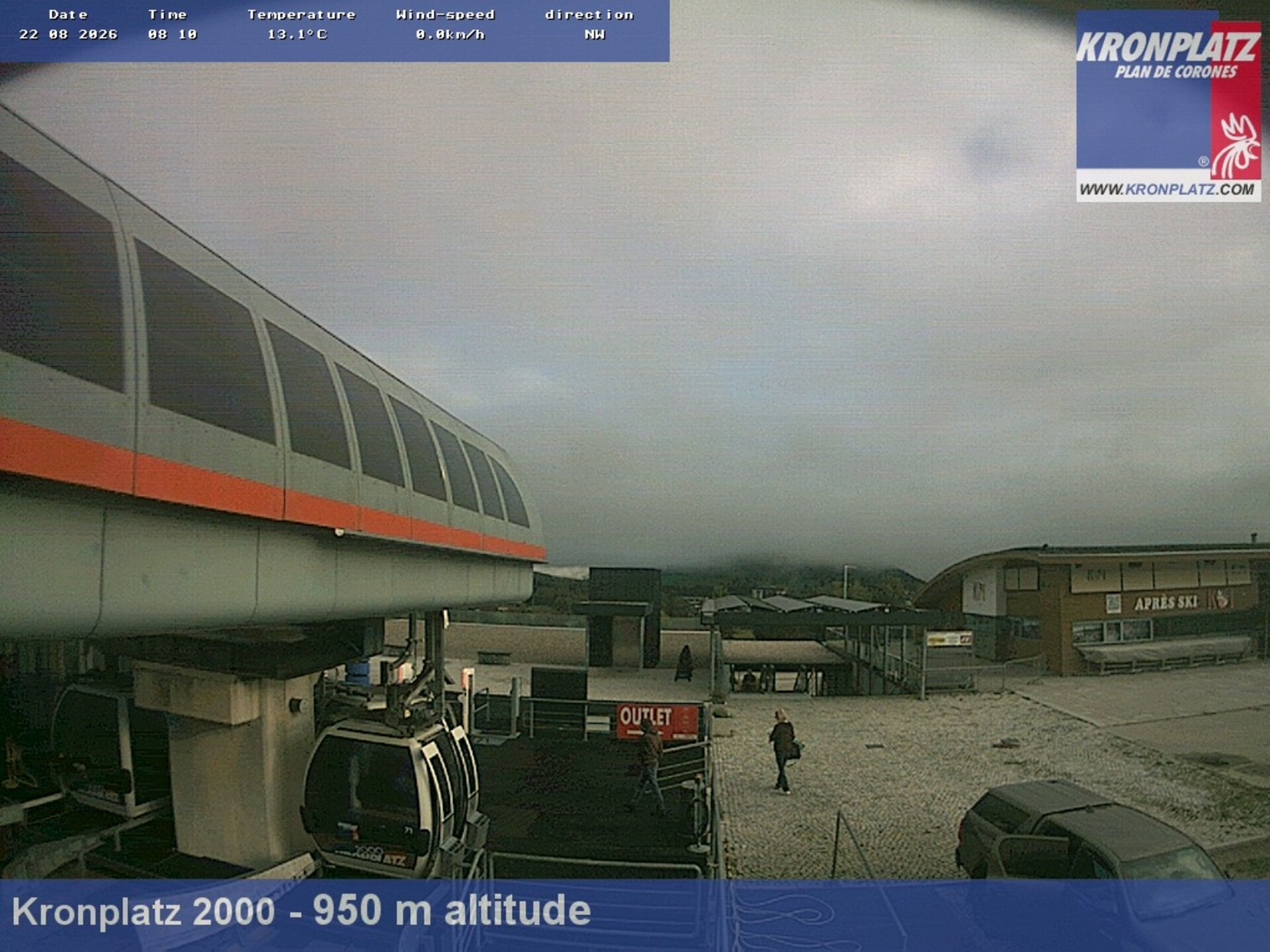 Archiv Foto Webcam Talstation Kronplatz I und II, Südtirol