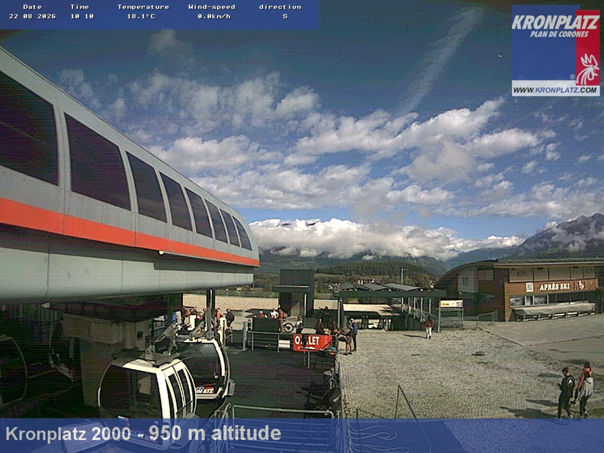 Archiv Foto Webcam Talstation Kronplatz I und II, Südtirol