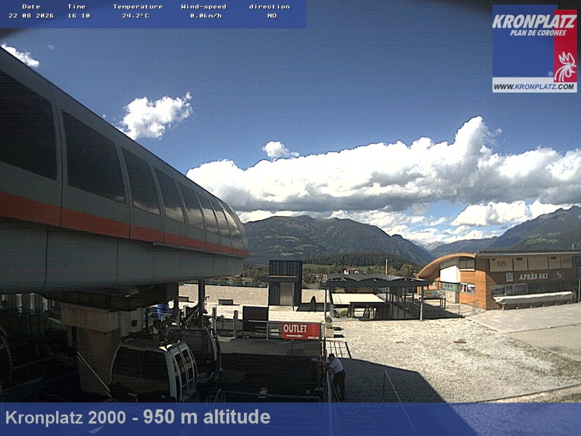 Archiv Foto Webcam Talstation Kronplatz I und II, Südtirol