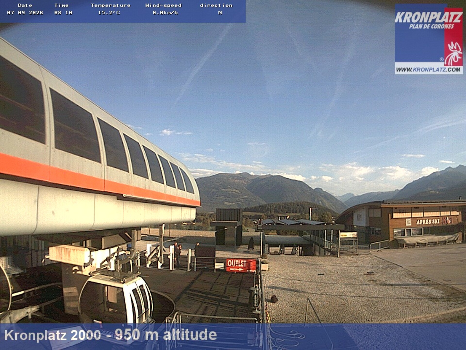 Archived image Webcam base station Kronplatz I and II, South Tyrol