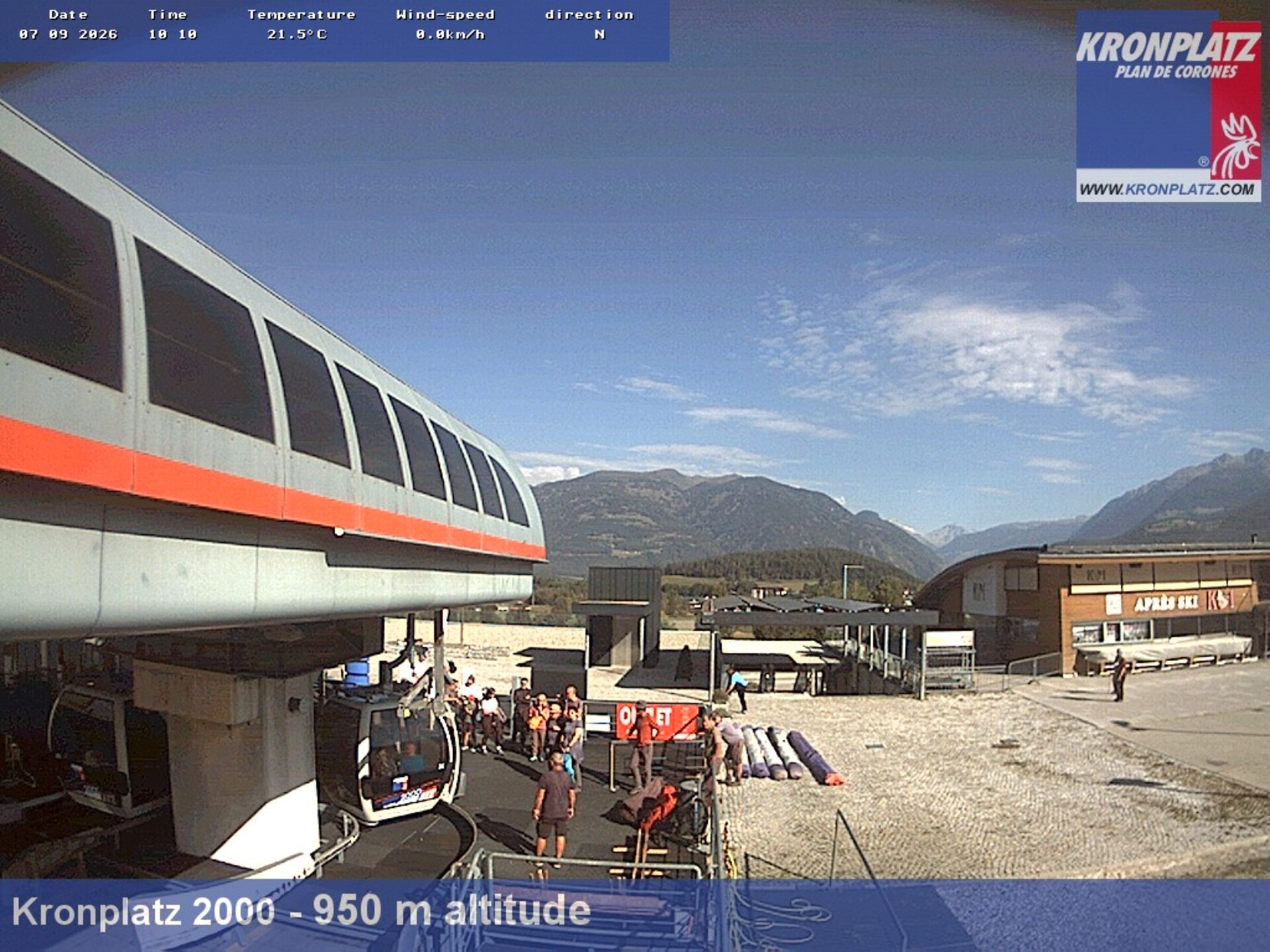 Archived image Webcam base station Kronplatz I and II, South Tyrol