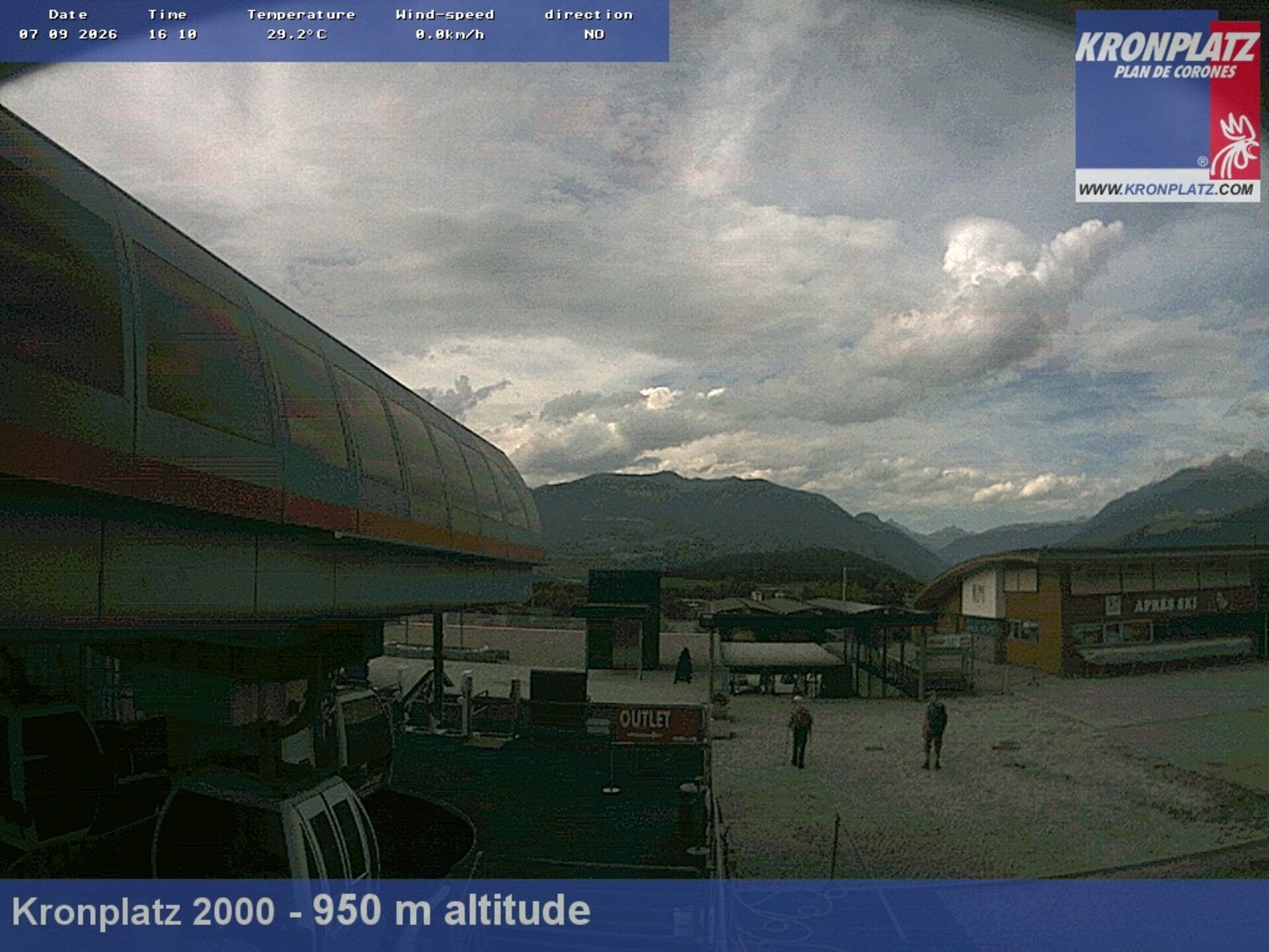 Archived image Webcam base station Kronplatz I and II, South Tyrol