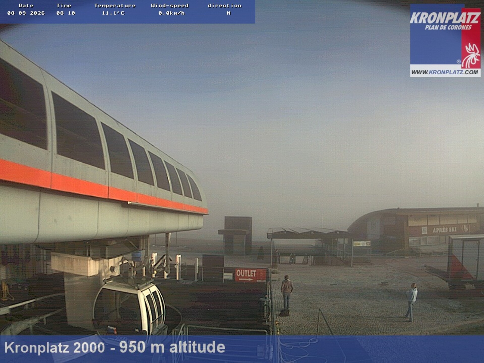 Archiv Foto Webcam Talstation Kronplatz I und II, Südtirol