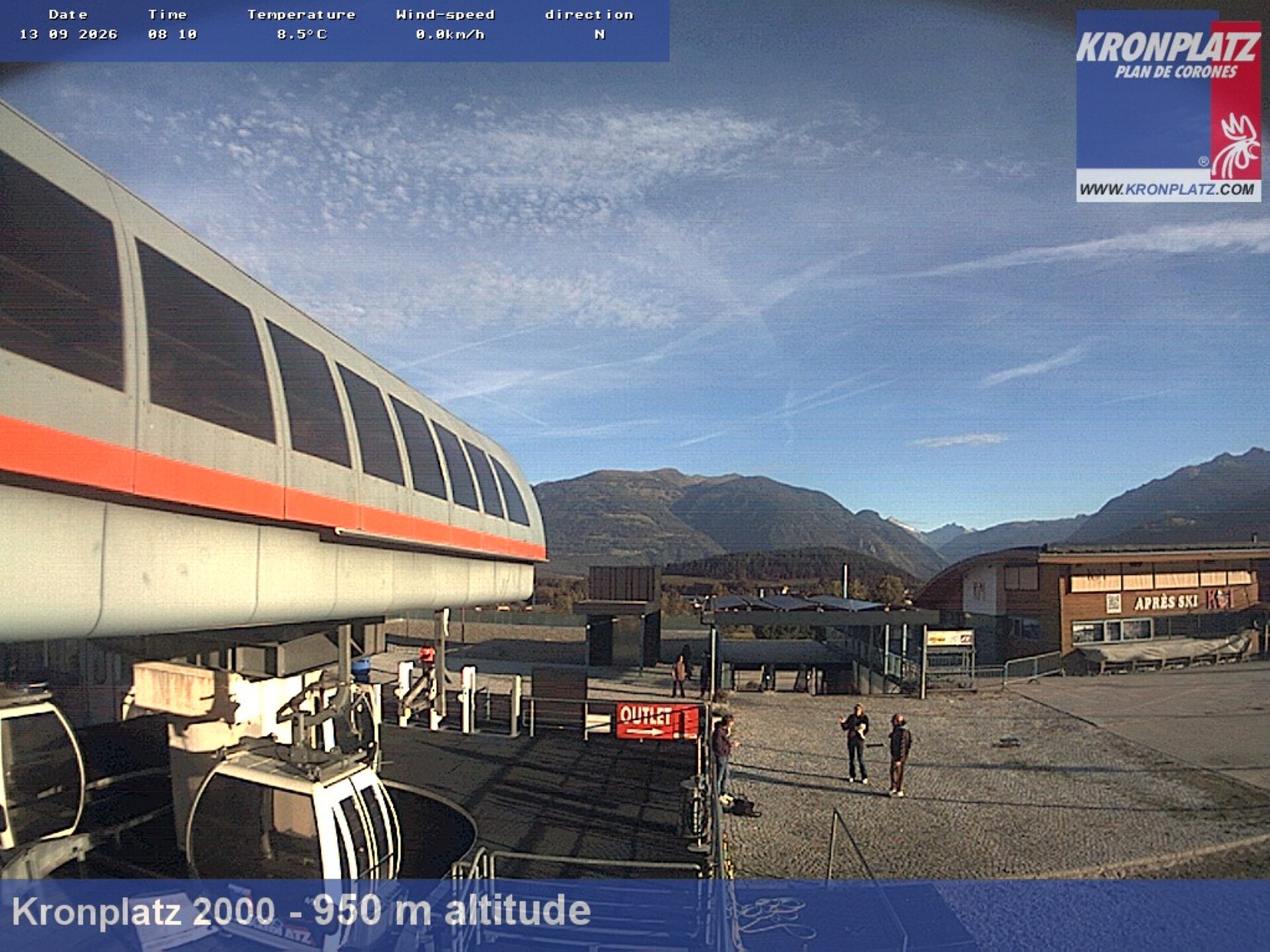 Archived image Webcam base station Kronplatz I and II, South Tyrol