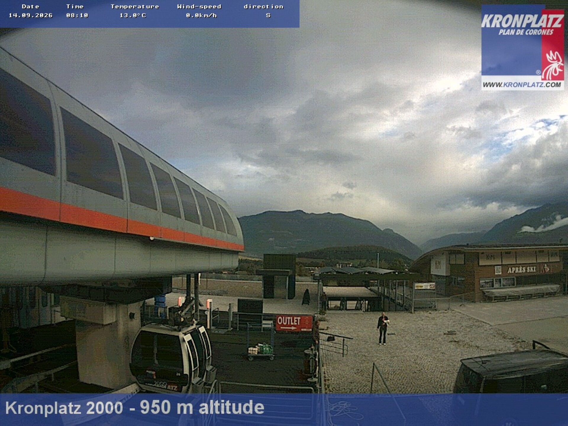 Archiv Foto Webcam Talstation Kronplatz I und II, Südtirol