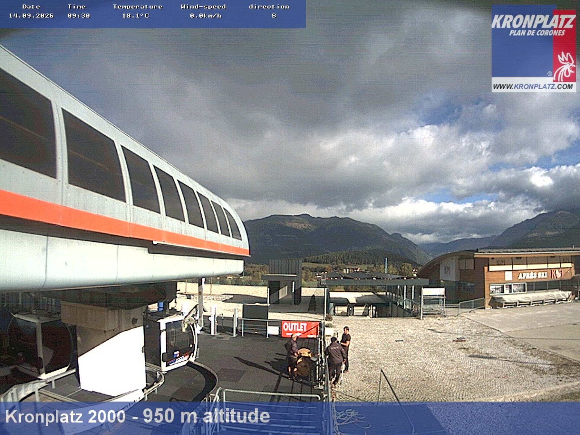 Archiv Foto Webcam Talstation Kronplatz I und II, Südtirol