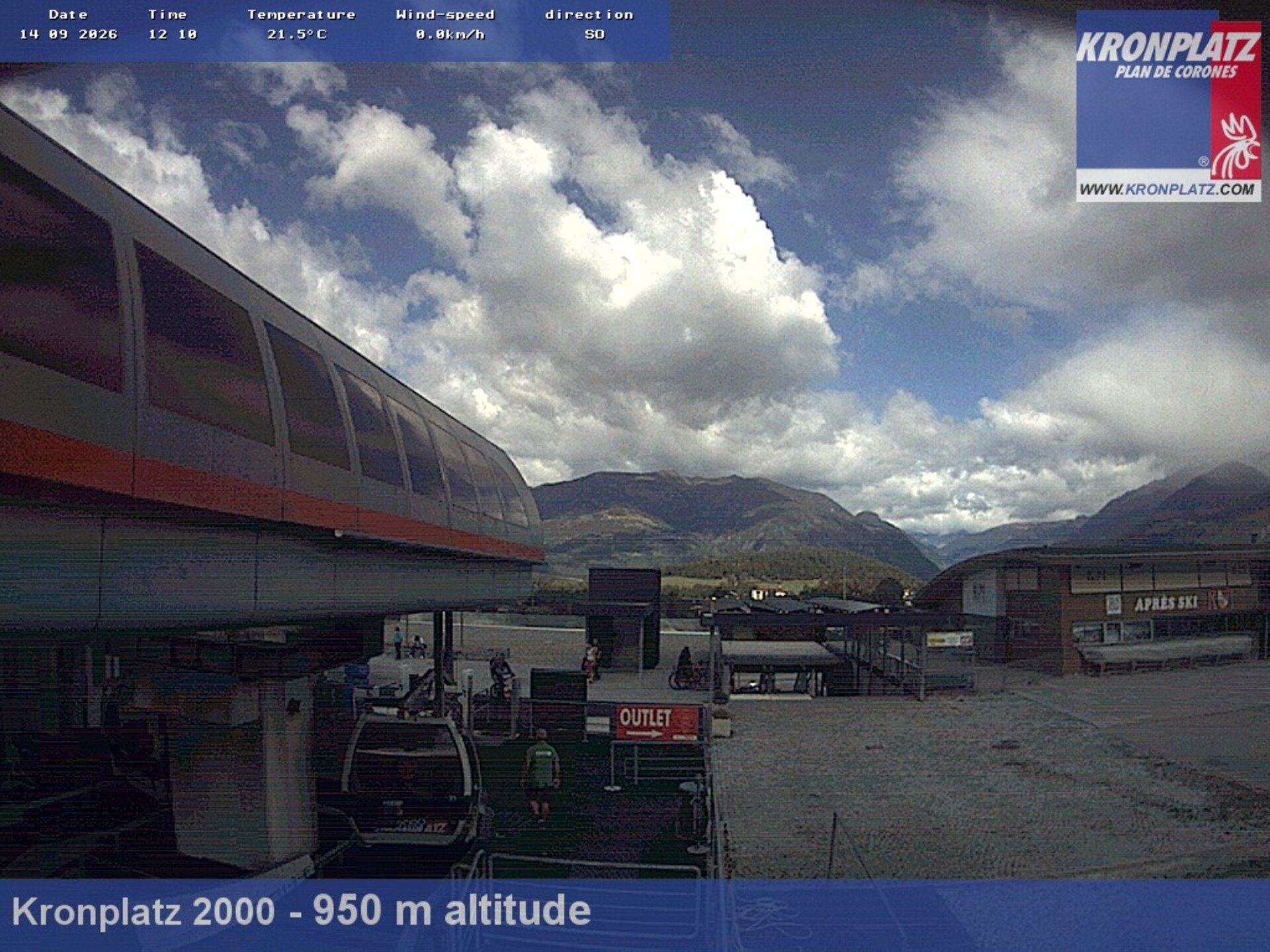 Archiv Foto Webcam Talstation Kronplatz I und II, Südtirol