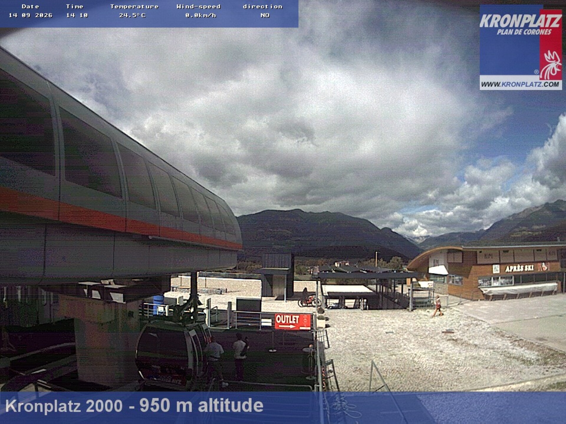 Archiv Foto Webcam Talstation Kronplatz I und II, Südtirol
