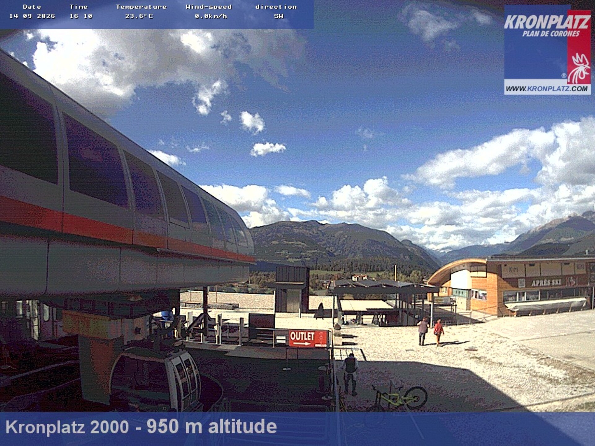 Archiv Foto Webcam Talstation Kronplatz I und II, Südtirol