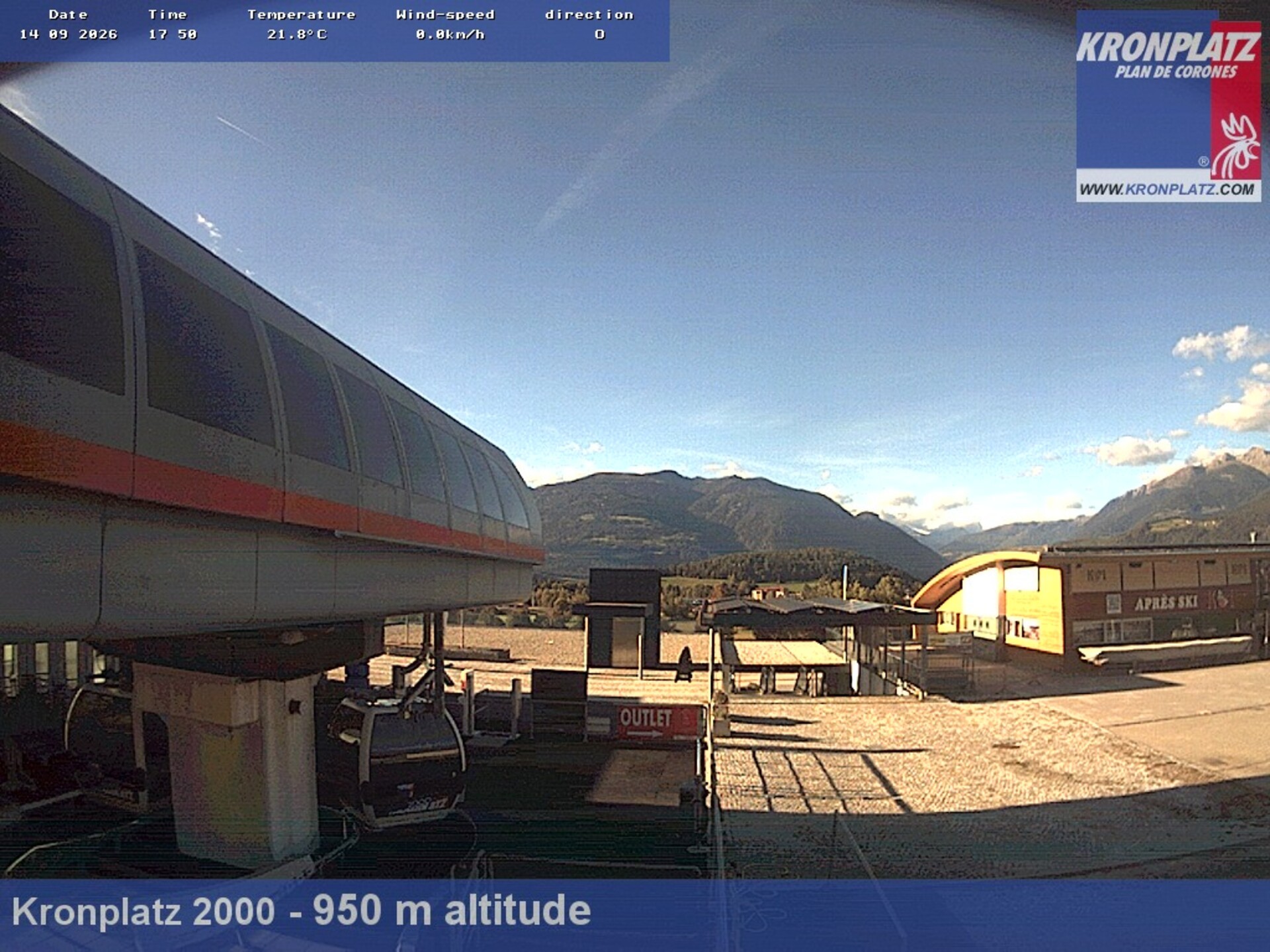 Archiv Foto Webcam Talstation Kronplatz I und II, Südtirol