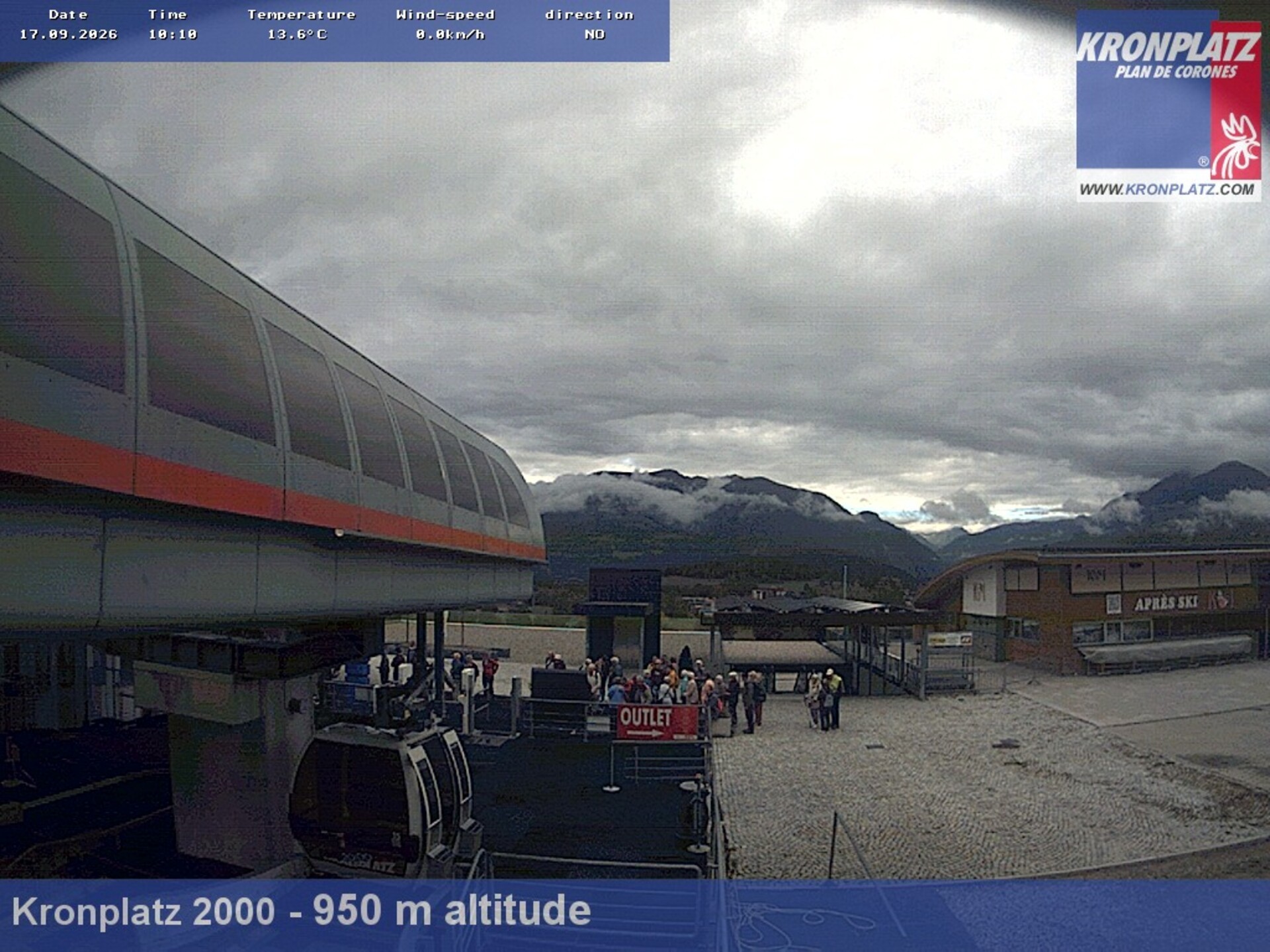 Archived image Webcam base station Kronplatz I and II, South Tyrol