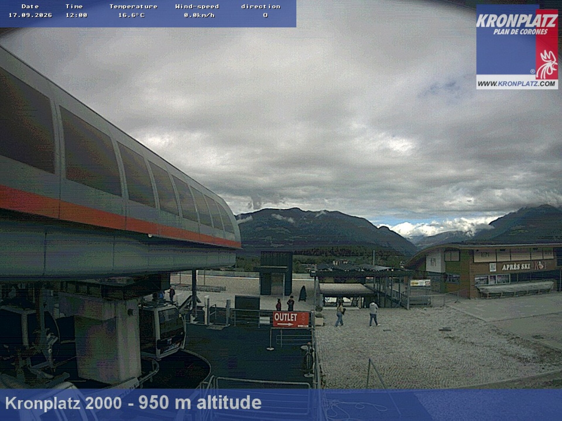 Archived image Webcam base station Kronplatz I and II, South Tyrol