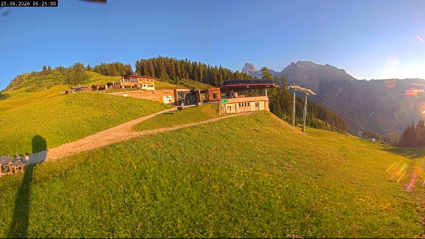 Archived image Webcam Top Station Ladurns gondola