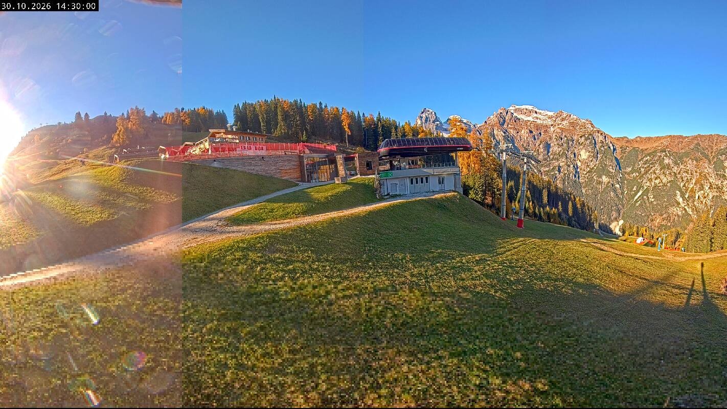 Archived image Webcam Top Station Ladurns gondola