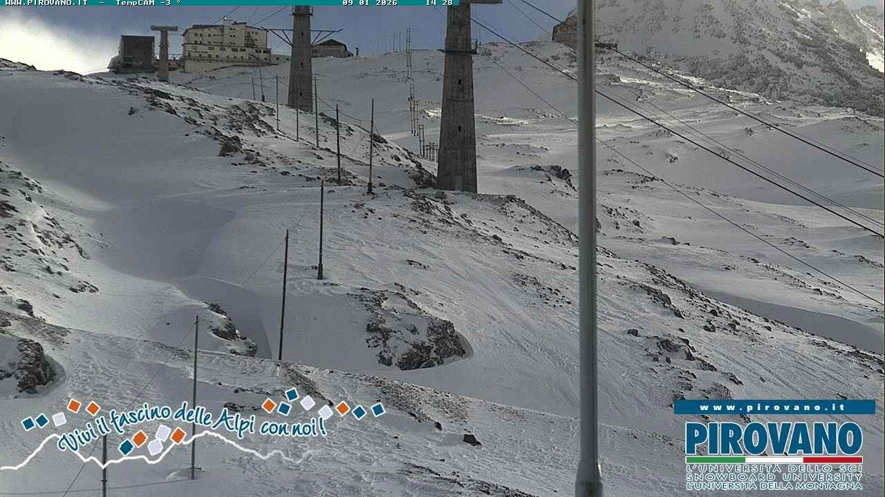 Archiv Foto Webcam Stilfser Joch: Blick auf die Gondel