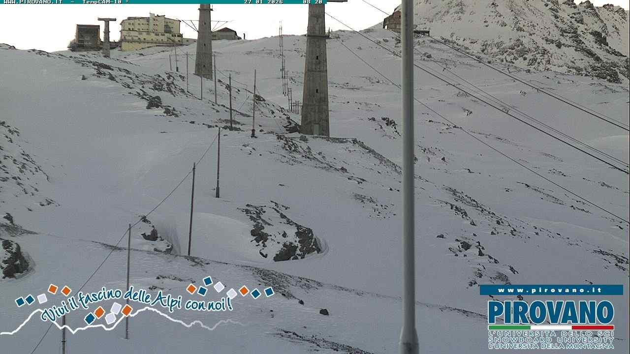 Archiv Foto Webcam Stilfser Joch: Blick auf die Gondel