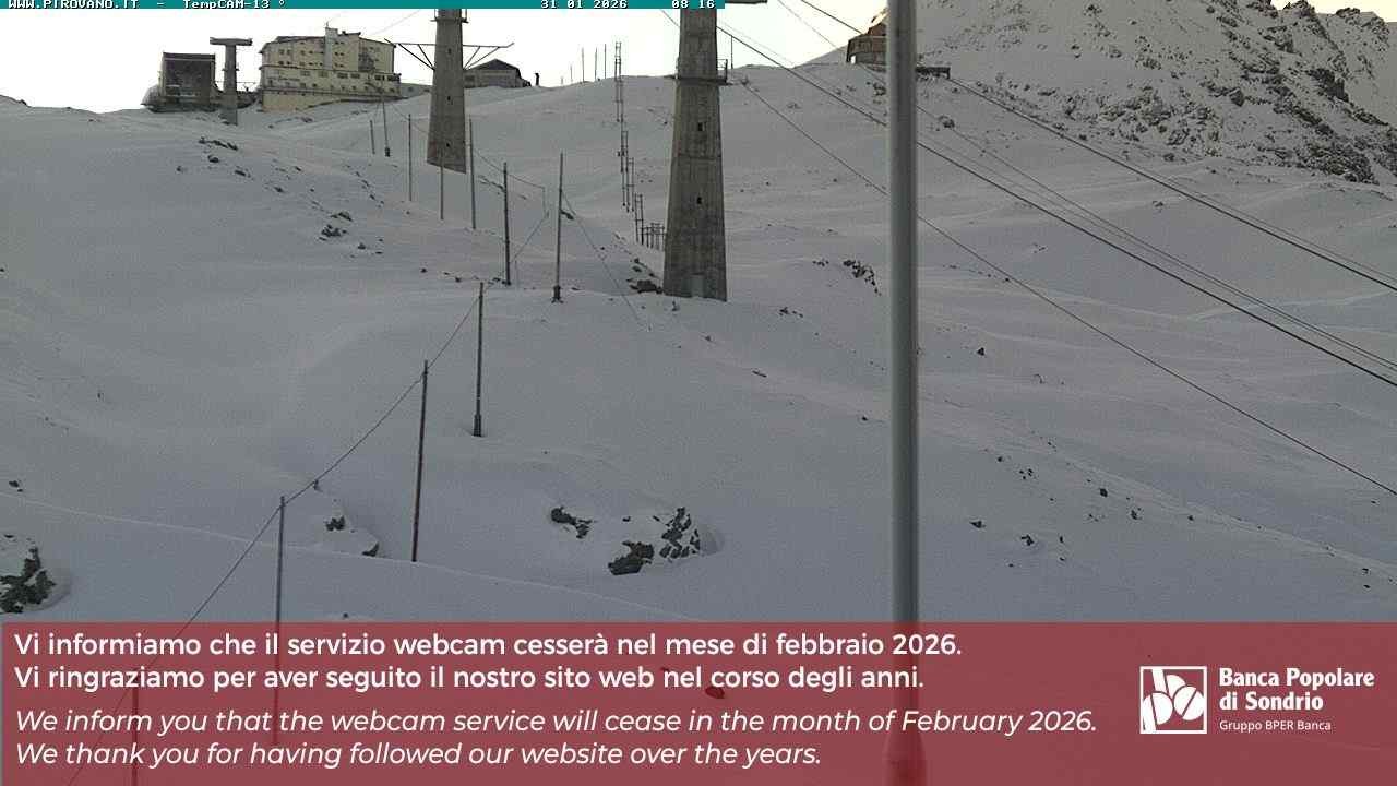 Archiv Foto Webcam Stilfser Joch: Blick auf die Gondel