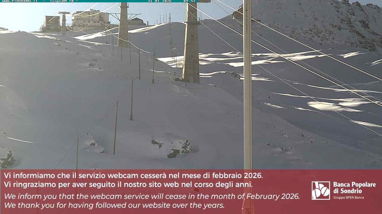 Archiv Foto Webcam Stilfser Joch: Blick auf die Gondel