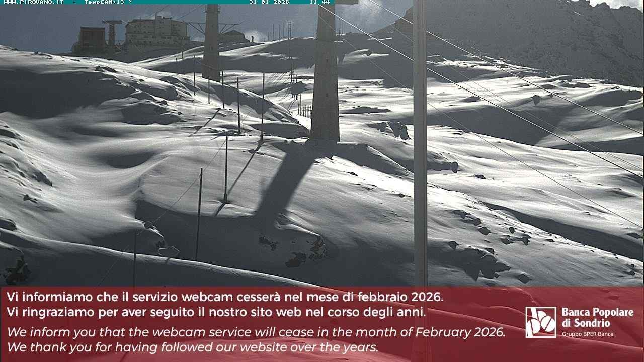 Archiv Foto Webcam Stilfser Joch: Blick auf die Gondel