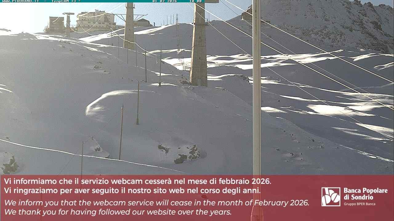 Archiv Foto Webcam Stilfser Joch: Blick auf die Gondel