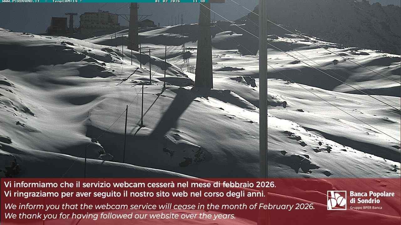 Archiv Foto Webcam Stilfser Joch: Blick auf die Gondel
