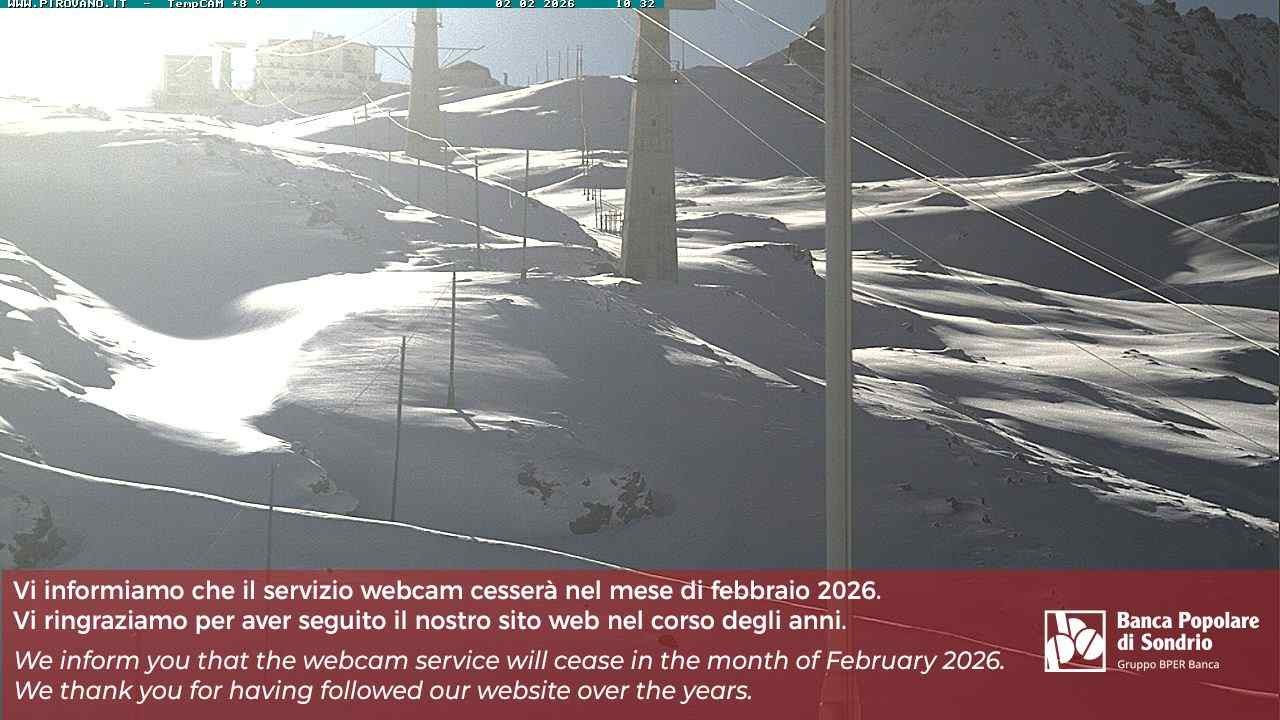 Archiv Foto Webcam Stilfser Joch: Blick auf die Gondel