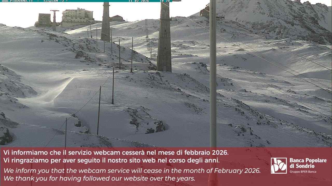 Archiv Foto Webcam Stilfser Joch: Blick auf die Gondel