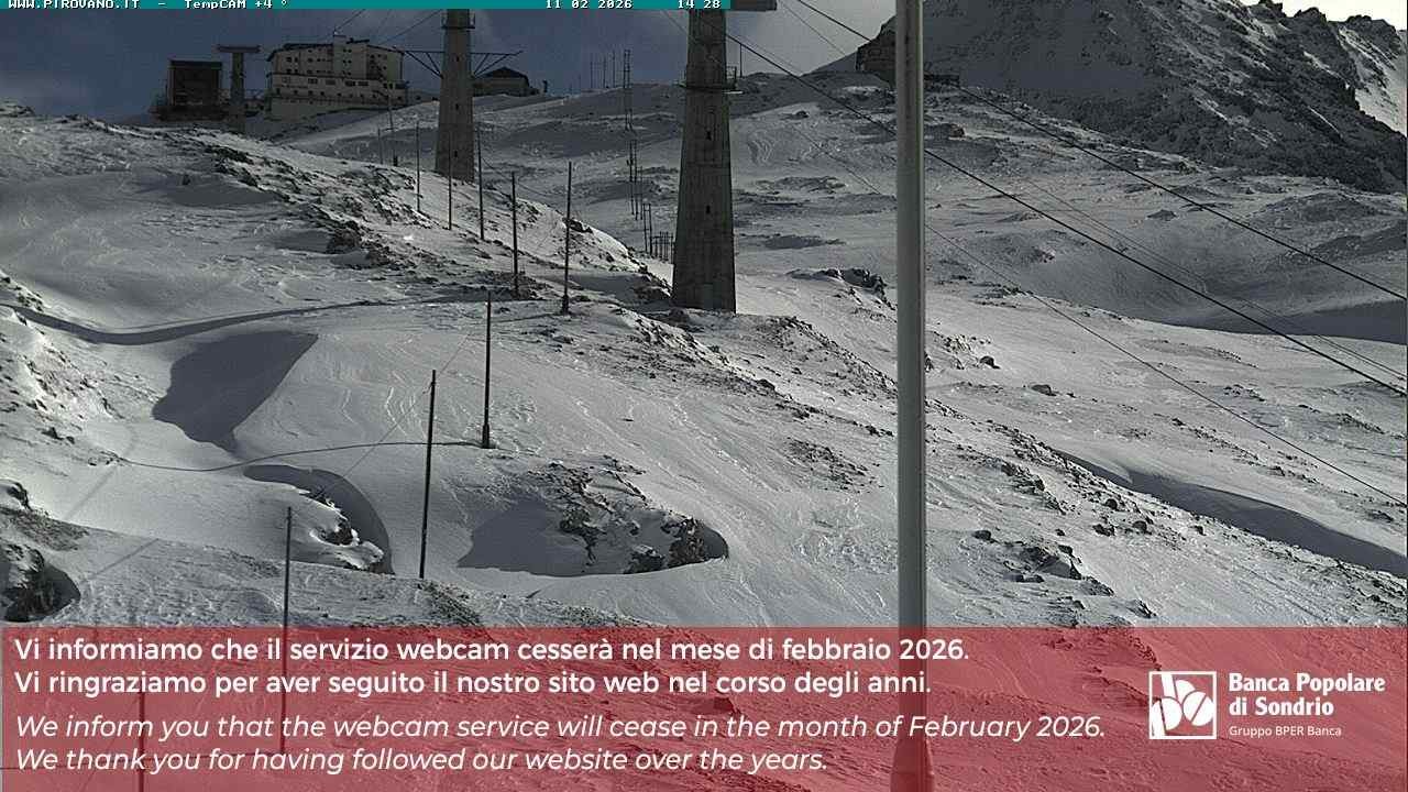 Archiv Foto Webcam Stilfser Joch: Blick auf die Gondel