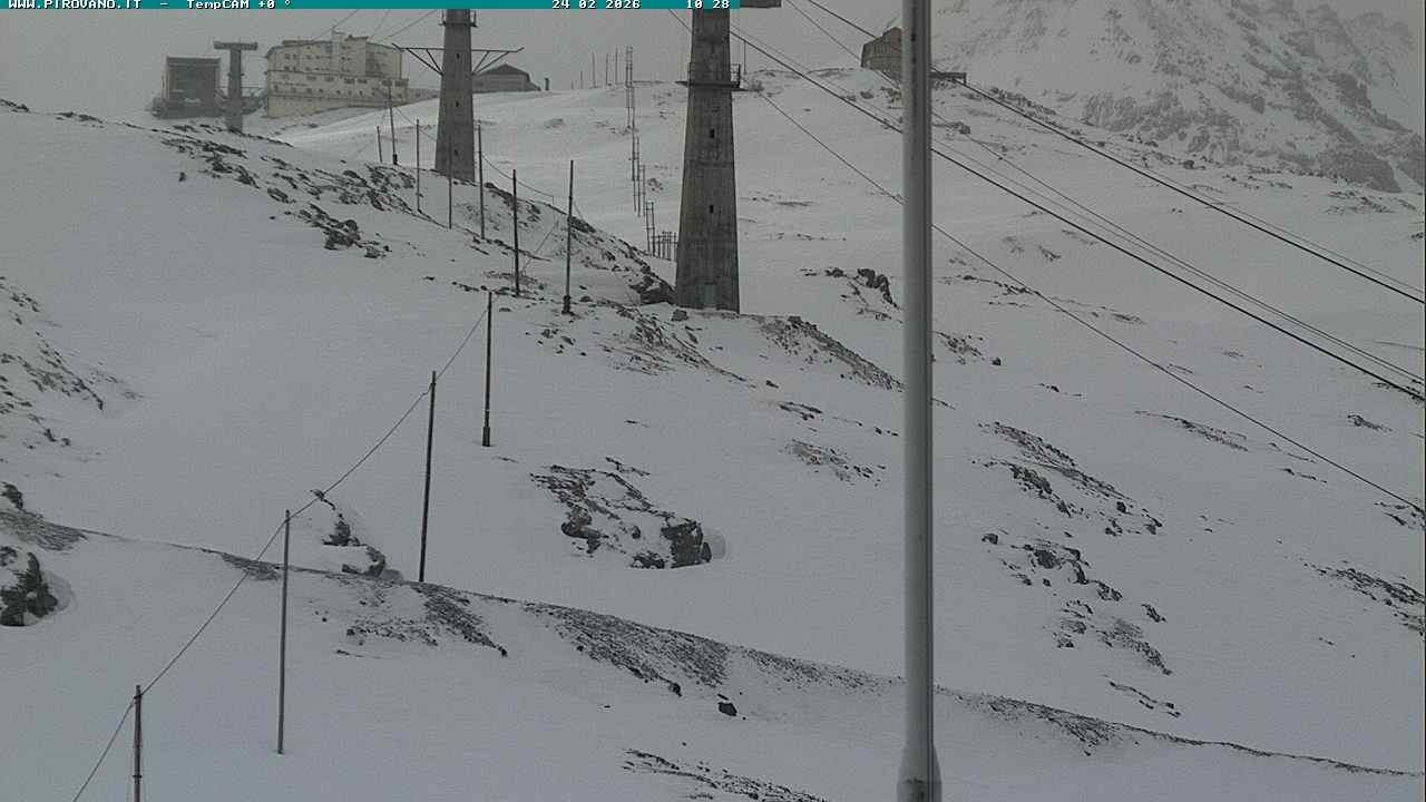 Archiv Foto Webcam Stilfser Joch: Blick auf die Gondel