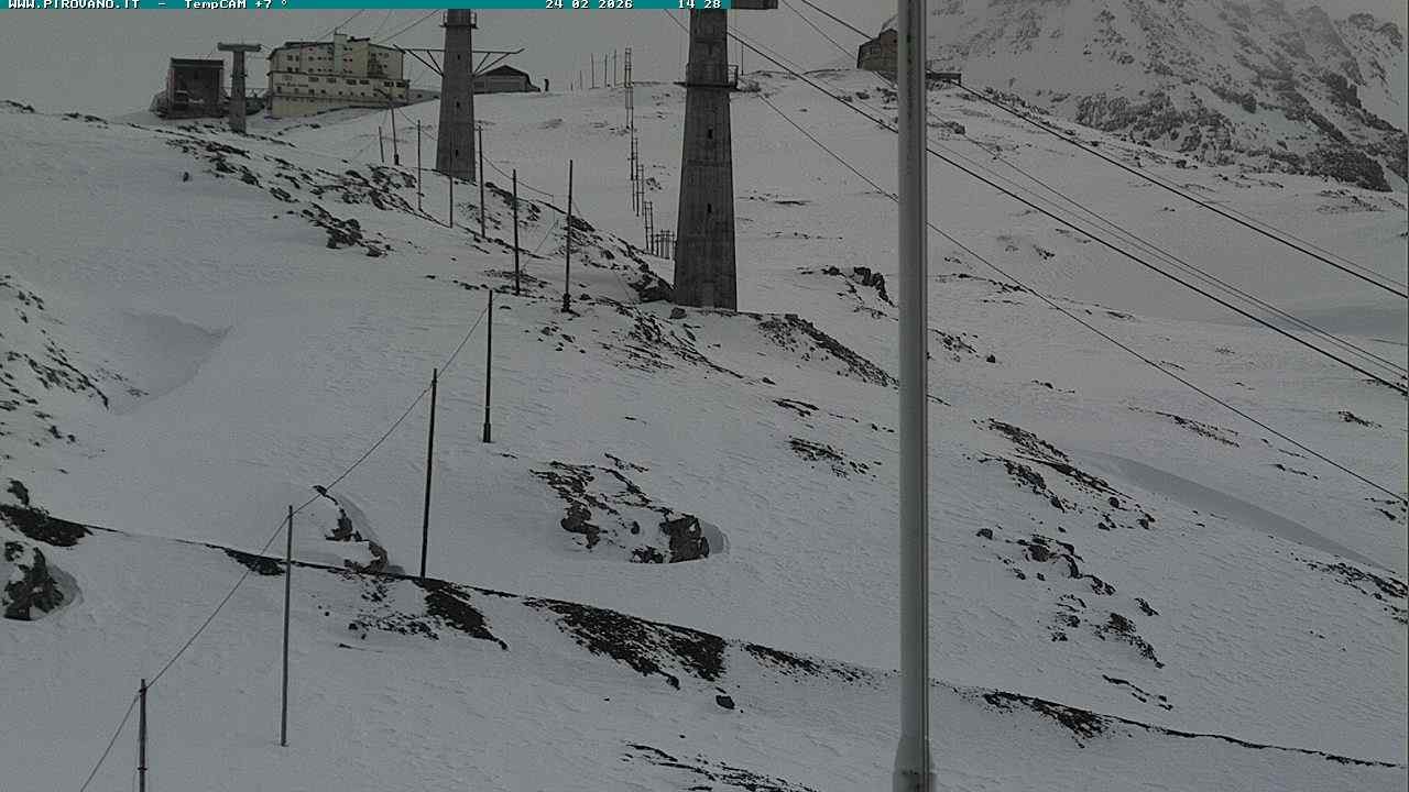 Archiv Foto Webcam Stilfser Joch: Blick auf die Gondel