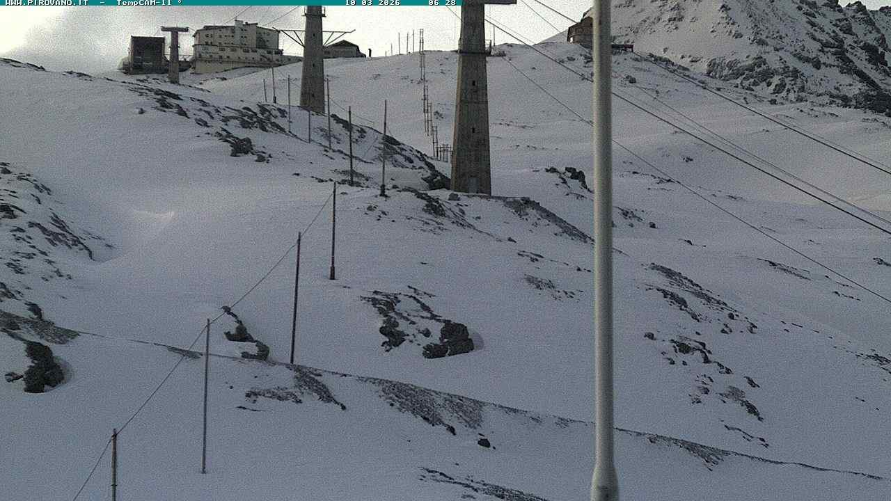 Archiv Foto Webcam Stilfser Joch: Blick auf die Gondel