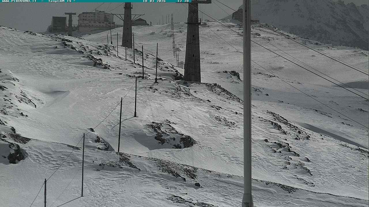 Archiv Foto Webcam Stilfser Joch: Blick auf die Gondel