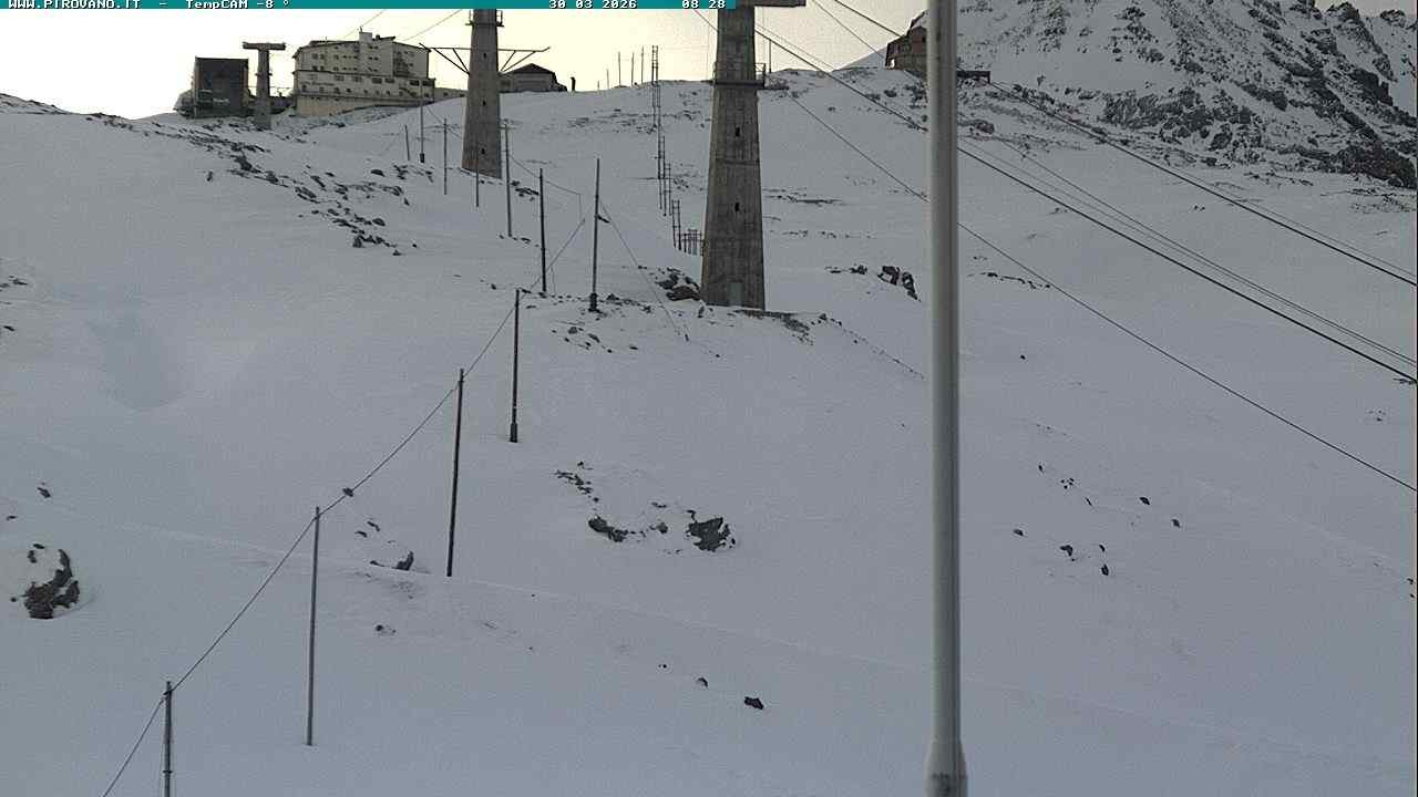 Archiv Foto Webcam Stilfser Joch: Blick auf die Gondel