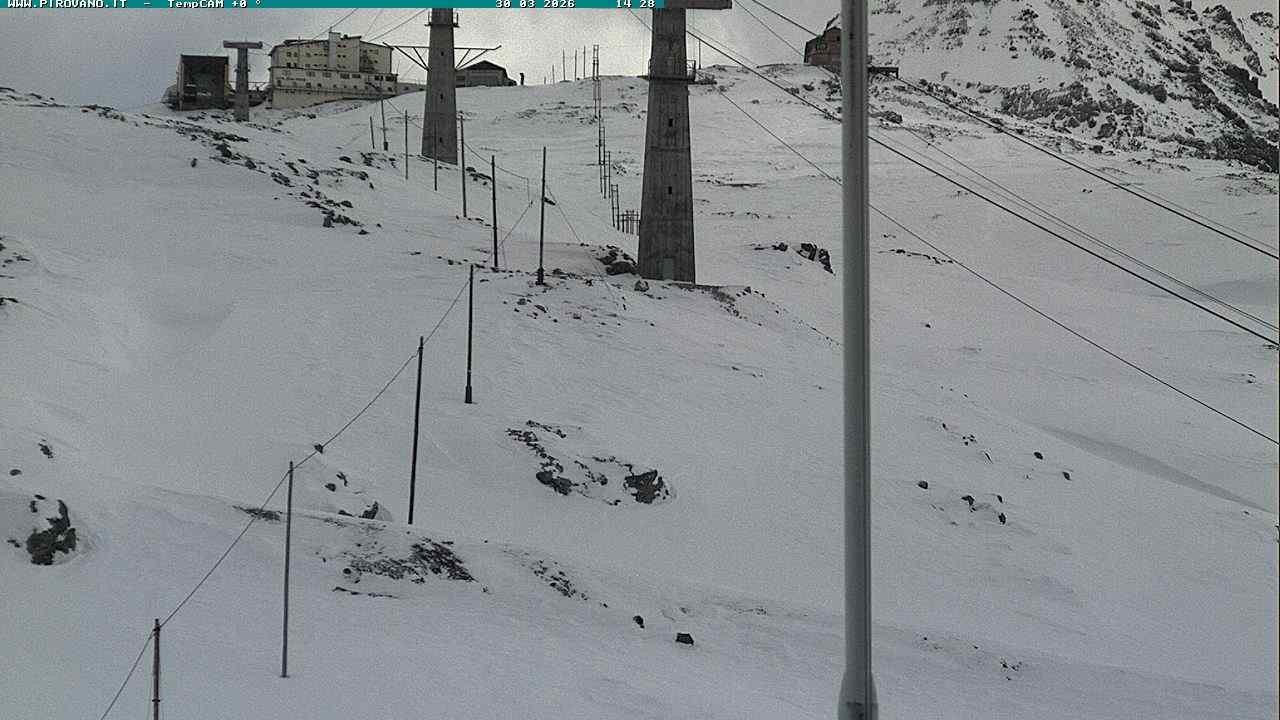 Archiv Foto Webcam Stilfser Joch: Blick auf die Gondel