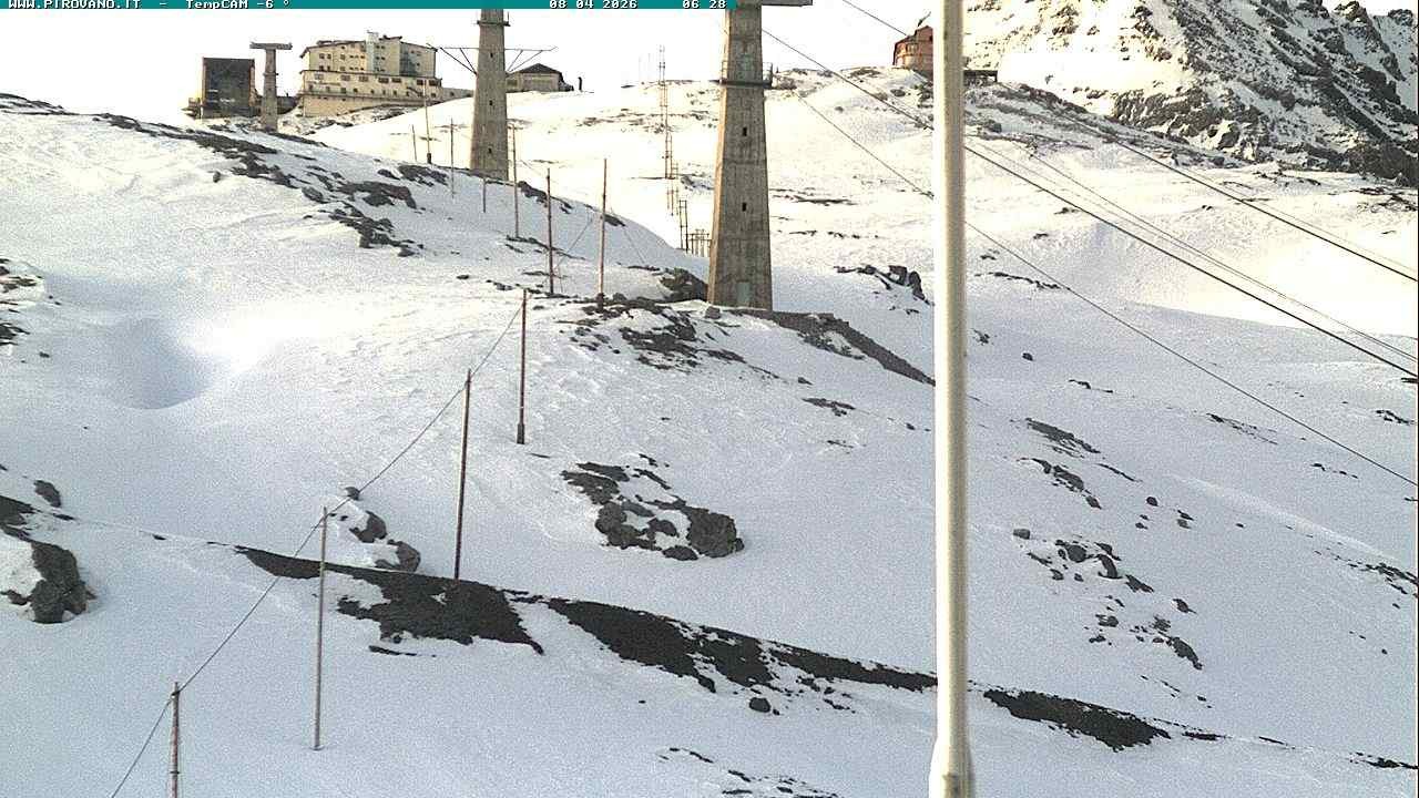 Archiv Foto Webcam Stilfser Joch: Blick auf die Gondel