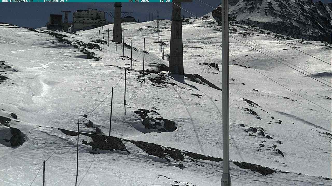 Archiv Foto Webcam Stilfser Joch: Blick auf die Gondel
