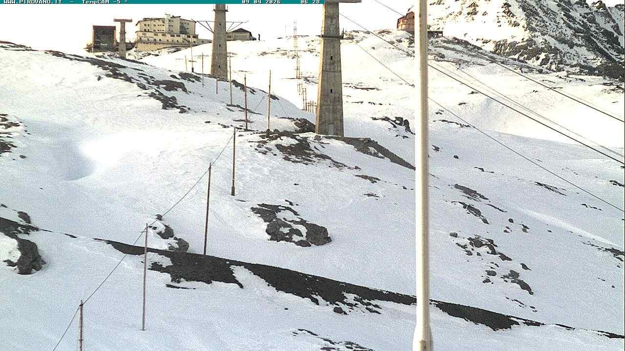 Archiv Foto Webcam Stilfser Joch: Blick auf die Gondel