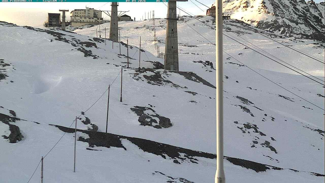 Archiv Foto Webcam Stilfser Joch: Blick auf die Gondel
