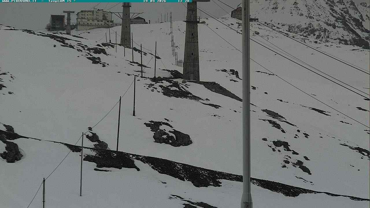 Archiv Foto Webcam Stilfser Joch: Blick auf die Gondel