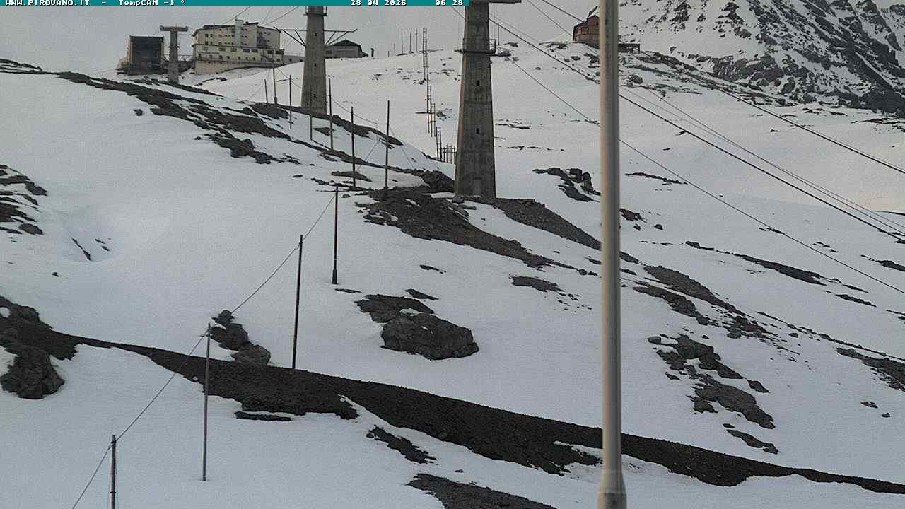 Archiv Foto Webcam Stilfser Joch: Blick auf die Gondel