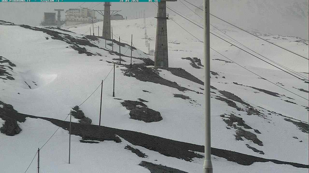 Archiv Foto Webcam Stilfser Joch: Blick auf die Gondel