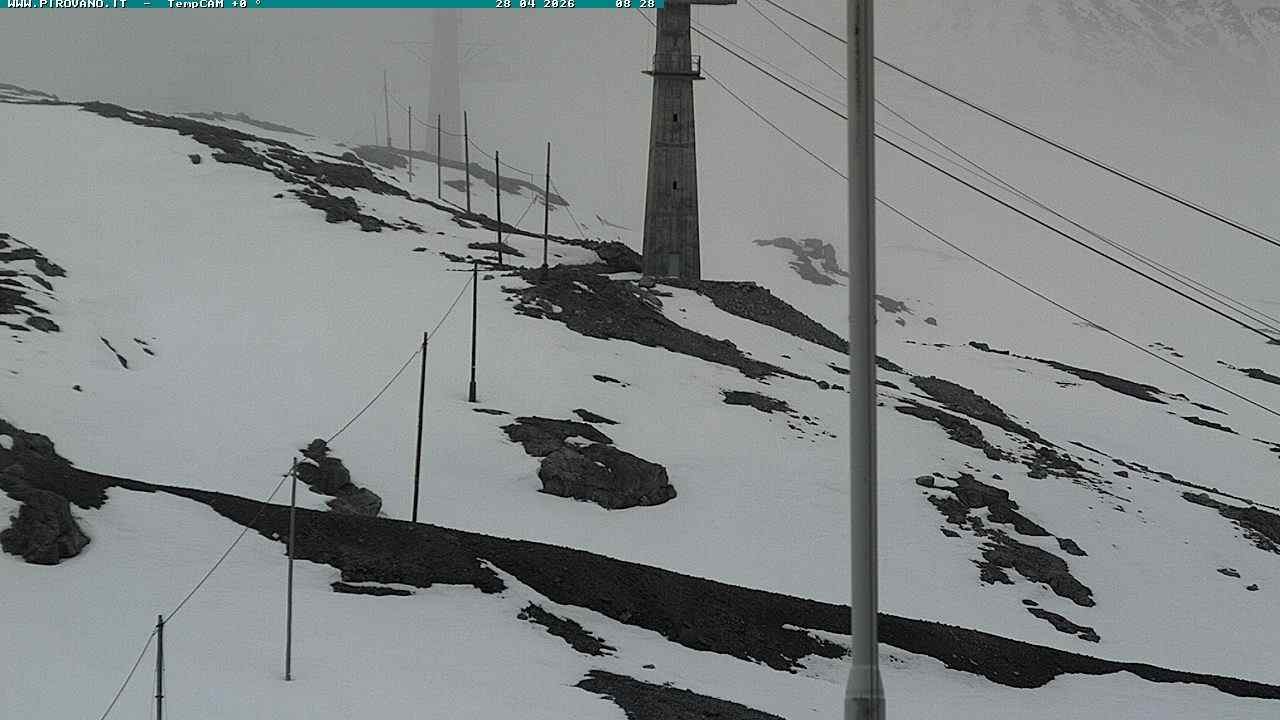 Archiv Foto Webcam Stilfser Joch: Blick auf die Gondel