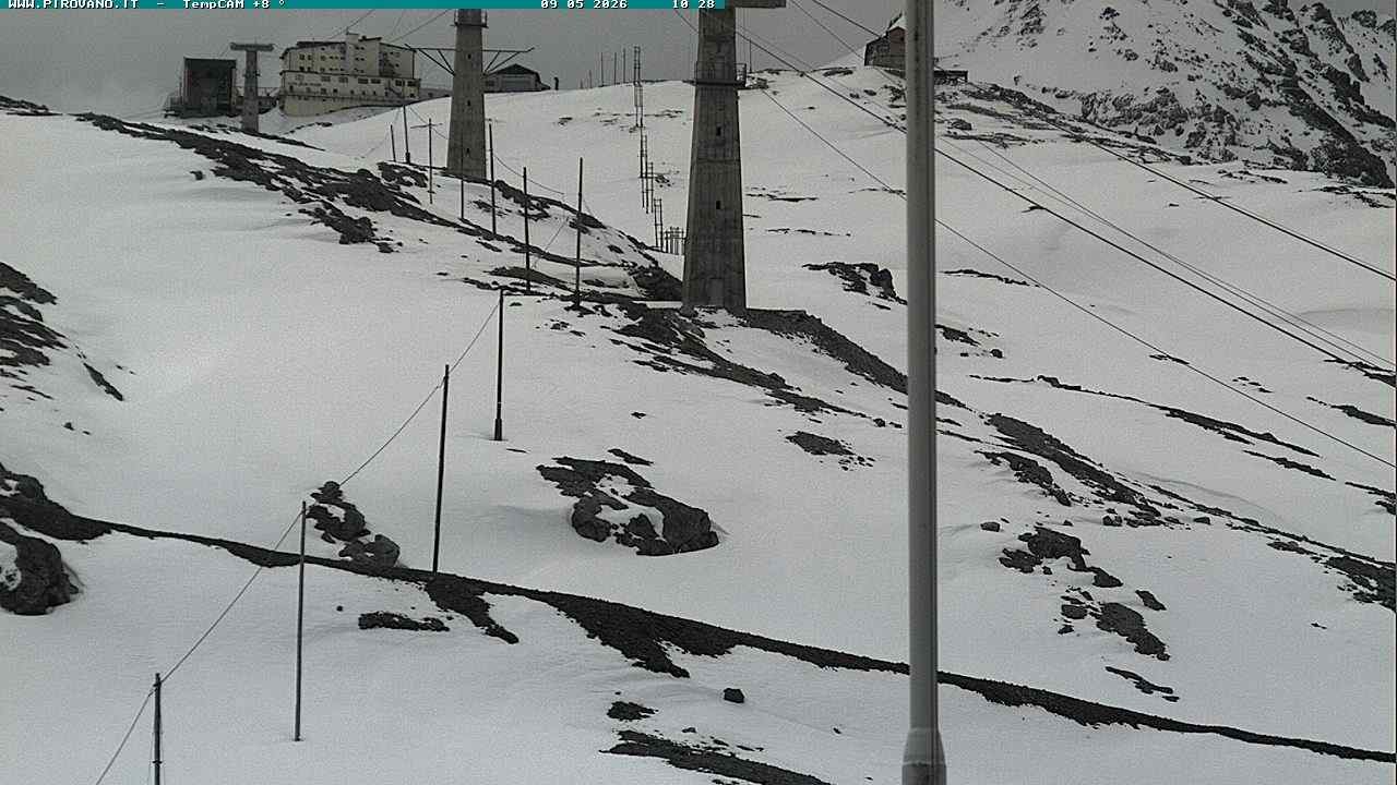 Archiv Foto Webcam Stilfser Joch: Blick auf die Gondel