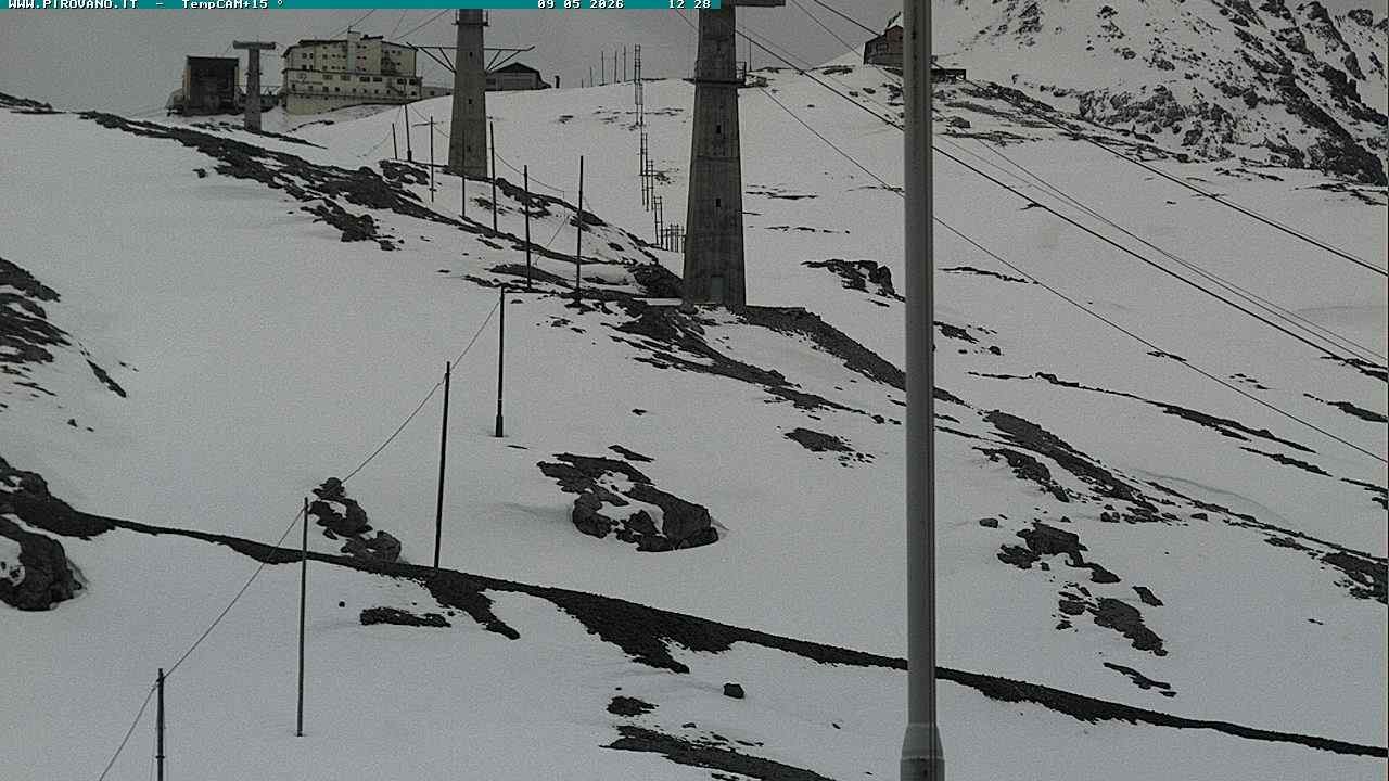 Archiv Foto Webcam Stilfser Joch: Blick auf die Gondel