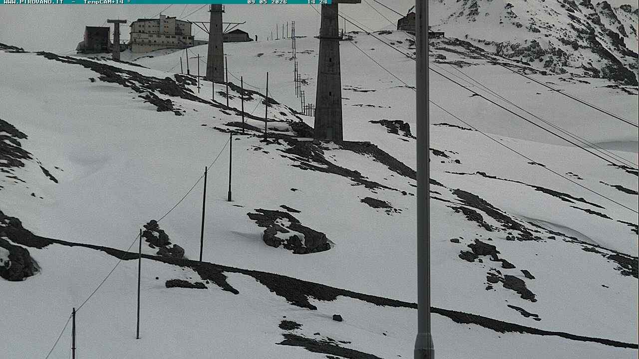 Archiv Foto Webcam Stilfser Joch: Blick auf die Gondel