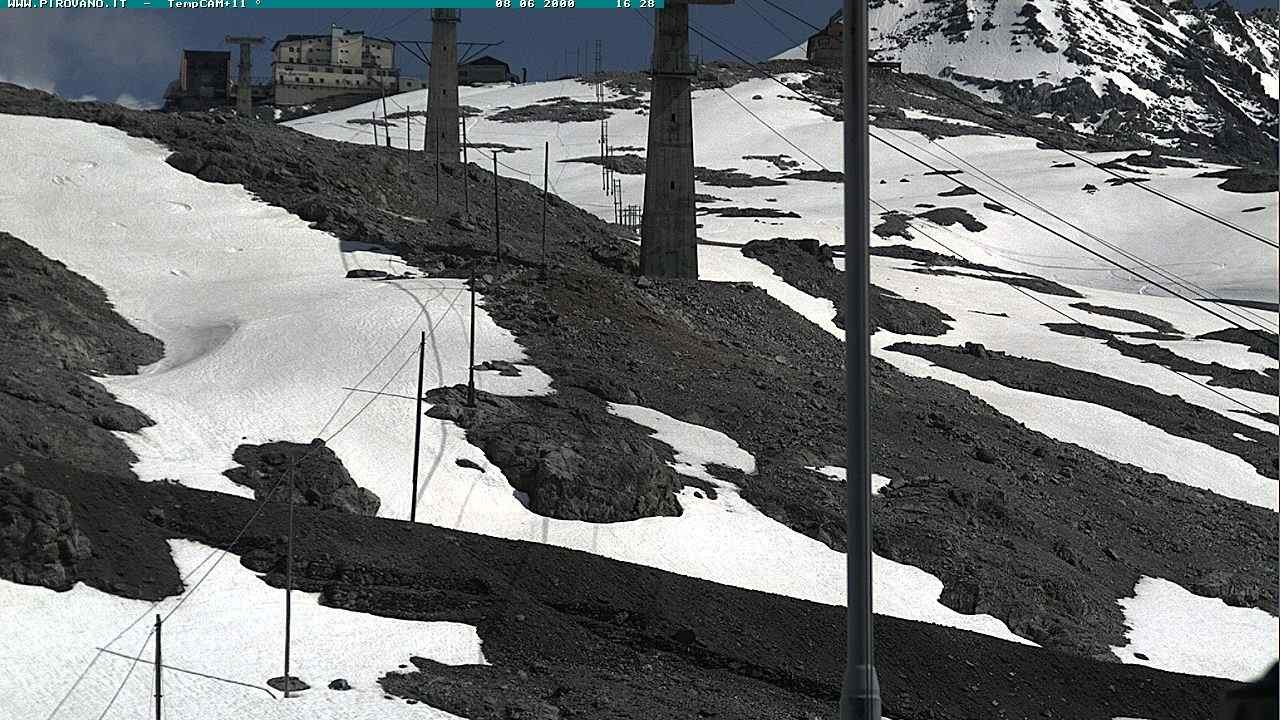 Archiv Foto Webcam Stilfser Joch: Blick auf die Gondel